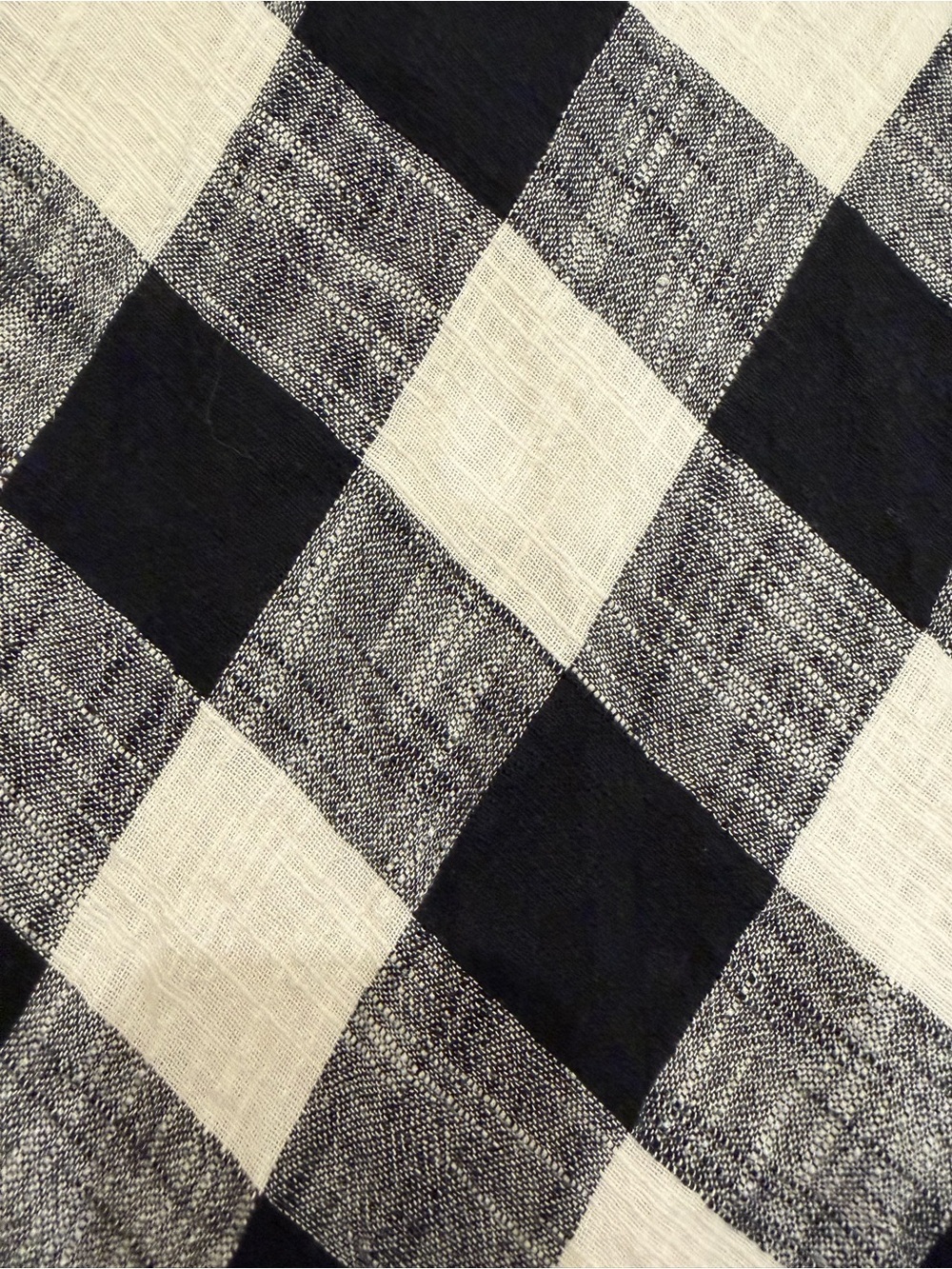 Cloth & Stone Buffalo Plaid Fringe Hem Swing Dress Lined Black White Size Small - Picture 15 of 15